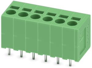 Leiterplattenklemme, 6-polig, RM 5 mm, 0,2-4,0 mm², 23 A, Federklemmanschluss, grün, 1732535