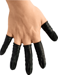 ESD-Fingerlinge, dissipativ, schwarz, Größe M, (1 Pack=1440 Stück)