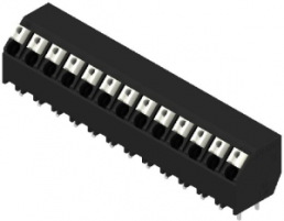 Leiterplattenklemme, 13-polig, RM 5.08 mm, 0,13-1,5 mm², 12 A, Federklemmanschluss, schwarz, 1885130000