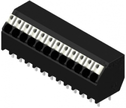 Leiterplattenklemme, 12-polig, RM 3.5 mm, 0,13-1,5 mm², 12 A, Federklemmanschluss, schwarz, 1885750000