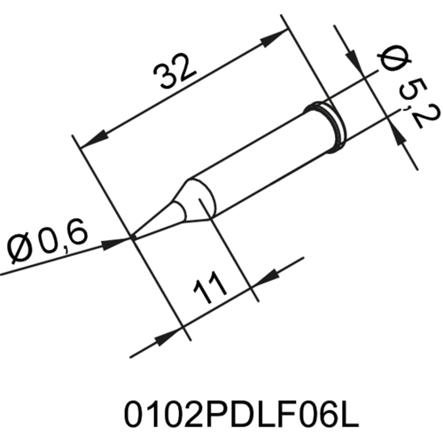 0102PDLF06L/10 Ersa Lötspitzen, Entlötspitzen und Heißluftdüsen Bild 2