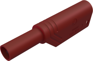 4 mm Stecker, Schraubanschluss, 0,5-1,5 mm², CAT II, rot, LAS S WS AU RT