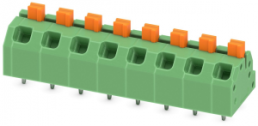 Leiterplattenklemme, 8-polig, RM 5 mm, 0,2-1,5 mm², 16 A, Federklemmanschluss, grün, 1862479