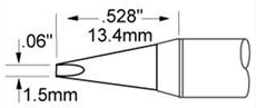 Lötspitze, Meißelform, (B) 1.5 mm, 330 °C, STV-CH15AR