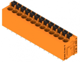 Leiterplattenklemme, 13-polig, RM 5 mm, 0,12-2,5 mm², 20 A, Federklemmanschluss, orange, 1330300000