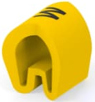 PVC Kabelmarkierer, Aufdruck "W", (L x B x H) 4.75 x 4.5 x 5.8 mm, max. Bündel-Ø 5.7 mm, gelb, EC0905-000