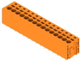 Leiterplattenklemme, 15-polig, RM 5 mm, 0,12-2,5 mm², 20 A, Federklemmanschluss, orange, 1330590000