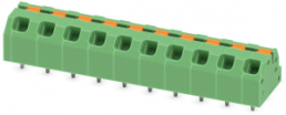 Leiterplattenklemme, 10-polig, RM 5 mm, 0,2-1,5 mm², 16 A, Federklemmanschluss, grün, 1862356
