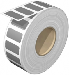 Polyester Gerätemarkierer, (L x B) 27 x 12.5 mm, grau, Rolle mit 1000 Stk