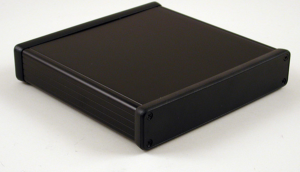 Aluminium Gehäuse, (L x B x H) 160 x 165 x 31 mm, schwarz (RAL 9005), IP54, 1455R1602BK