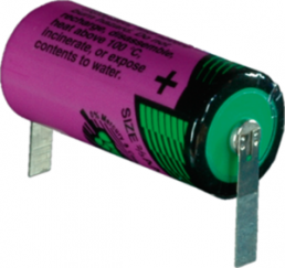 Lithium-Batterie, 3.6 V, 2/3R23, 2/3 AA, Rundzelle, Lötfahne