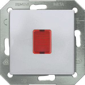 DELTA i-system Lichtsignal mit rotem Fenster und Glimmlampe 250V, aluminiumme..., 5TD2866