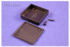 ABS Miniatur-Gehäuse, (L x B x H) 50 x 50 x 15 mm, schwarz (RAL 9005), IP54, 1551SBK