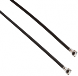 Koaxialkabel, AMMC-Stecker (abgewinkelt) auf AMMC-Stecker (abgewinkelt), 50 Ω, 1.13 mm Micro-Cable, 100 mm, A-2PA-113-100B2