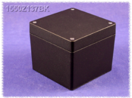 Aluminium Druckgussgehäuse, (L x B x H) 120 x 120 x 100 mm, schwarz (RAL 9005), IP66, 1550Z137BK