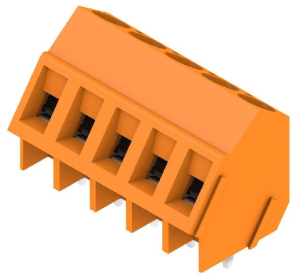 Leiterplattenklemme, 5-polig, RM 5.08 mm, 0,2-2,5 mm², 15 A, Schraubanschluss, orange, 9994560000