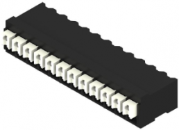 Leiterplattenklemme, 12-polig, RM 3.5 mm, 0,13-1,5 mm², 12 A, Federklemmanschluss, schwarz, 1473650000