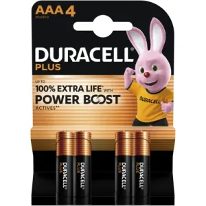 DURACELL PLUS POWER BOOST AAA4 Duracell Rundzellen, 9V-Blöcke