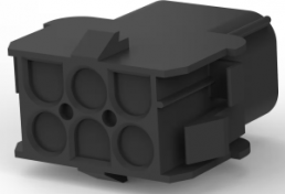 Buchsengehäuse, 6-polig, RM 6.35 mm, gerade, schwarz, 1-480705-9