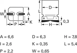 CA016M0047RED-0605 Yageo Elektrolyt Kondensatoren