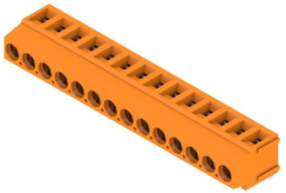 Leiterplattenklemme, 14-polig, RM 5.08 mm, 0,2-2,5 mm², 15 A, Schraubanschluss, orange, 9995070000