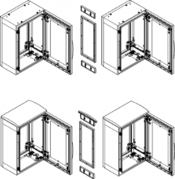 Horizontaler Anreihsatz für PLA-Gehäuse H1250xT620mm – IP55 – ohne Abdeckung
