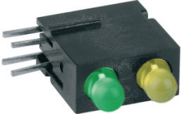 LED-Signalleuchte, grün/gelb, 20 mcd, RM 2.54 mm, LED Anzahl: 2
