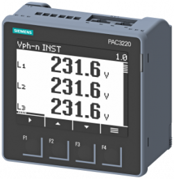 SENTRON Power Monitoring PAC3220, Fronteinbau, 690/400 V, 5 A, 24-60 V DC, Mo..., 7KM32201BA011EA0