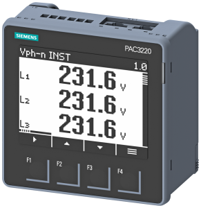 SENTRON Power Monitoring PAC3220, Fronteinbau, 690/400 V, 5 A, 100-250 V AC/D..., 7KM32200BA011DA0