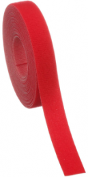 Kabelbinder mit Klettverschluss, lösbar, Nylon/Polyethylen, (L x B) 4572 x 19.1 mm, rot, -18 bis 104 °C