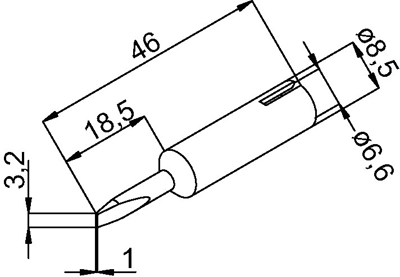 0832EDLF Ersa Lötspitzen, Entlötspitzen und Heißluftdüsen Bild 2