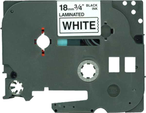 Schriftbandkassette, 18 mm, Band schwarz, Schrift weiß, 8 m, Z722E