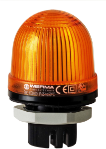 Einbau-LED-Dauerleuchte, Ø 57 mm, gelb, 24 V AC/DC, IP65