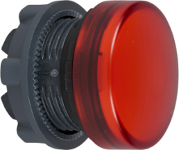 Meldeleuchte, beleuchtbar, Bund rund, rot, Frontring schwarz, Einbau-Ø 22 mm, ZB5AV043