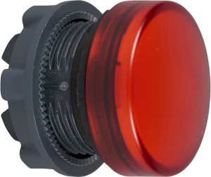 Meldeleuchte, Bund rund, rot, Frontring schwarz, Einbau-Ø 22 mm, ZB5AV043E