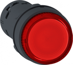 Drucktaster, rastend, Bund rund, rot, Frontring schwarz, Einbau-Ø 22 mm, XB7NJ04B1