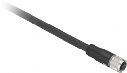 Sensor-Aktor Kabel, M12-Kabeldose, gerade auf offenes Ende, 8-polig, 10 m, PUR, schwarz, 2 A, XZCP29P11L10