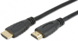 HDMI Kabel, HDMI Stecker Typ A auf HDMI Stecker Typ A, 0,5 m, schwarz
