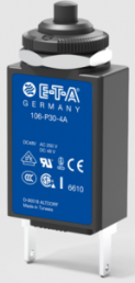 Thermischer Schutzschalter, 1-polig, 500 mA, 48 V (DC), 240 V (AC), Flachstecker 2,8 x 0,8 mm, Zentralbefestigung, IP40