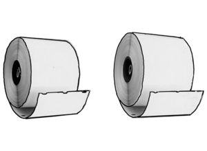 Papier Etikett, (L x B) 50 x 12 mm, weiß, Rolle mit 220 Stk