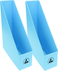 ESD-Stehsammler antistatisch, steckbar, Abm.: 320x245x80 mm, Farbe hellblau