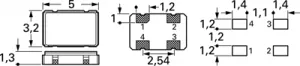 O- 4,000000M-AQO 5032-50-3,3-E-T/TR Auris Oscillators