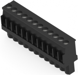 Leiterplattenklemme, 12-polig, RM 5 mm, 0,13-3,31 mm², 10 A, Schraubanschluss, schwarz, 1-2213934-2