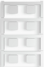 Polyamid Gerätemarkierer, (L x B) 17 x 15 mm, grau, 80 Stk