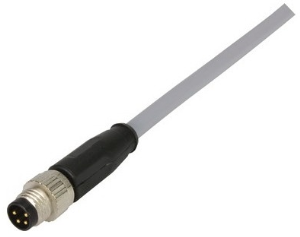Sensor-Aktor Kabel, M8-Kabelstecker, gerade auf offenes Ende, 4-polig, 5 m, PVC, grau, 21348000481050