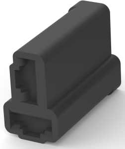 Isoliergehäuse für 6,35 mm, 2-polig, Nylon, UL 94V-2, schwarz, 480115-3