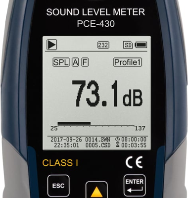 PCE-430-EKIT PCE Instruments Luxmeter, Schallpegelmesser, Magnetfeldtester Bild 4