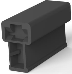 Isoliergehäuse für 6,35 mm, 2-polig, Nylon, UL 94V-2, schwarz, 171810-2