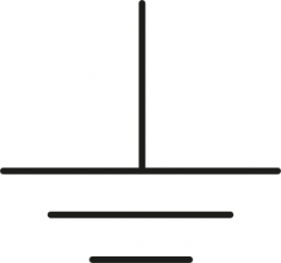 Erdungszeichen, Symbol: Erde, (L x B) 13 x 13 mm, Polyester, NR.33 TYP DB2
