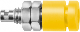 2 mm Buchse, Lötanschluss, Einbau-Ø 5.1 mm, gelb, IBU 2011 NI / GE